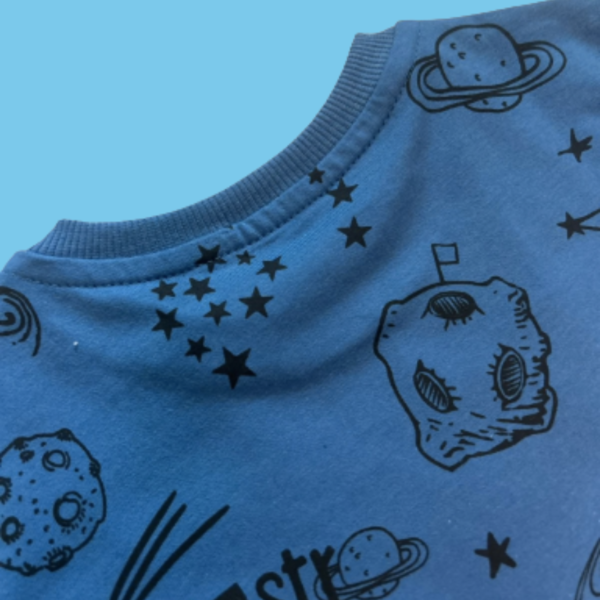 Blusa DinoSkate Espacial - Azul - Imagem 3