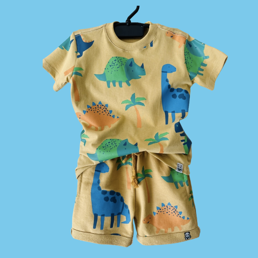 Bermuda Moletom Nude Dinossauros - Imagem 2