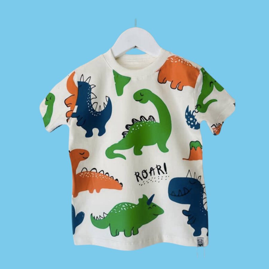Blusa Dinos Coloridos
